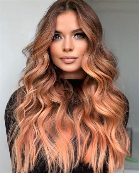 strawberry blonde balayage|strawberry blonde highlights on brunette.